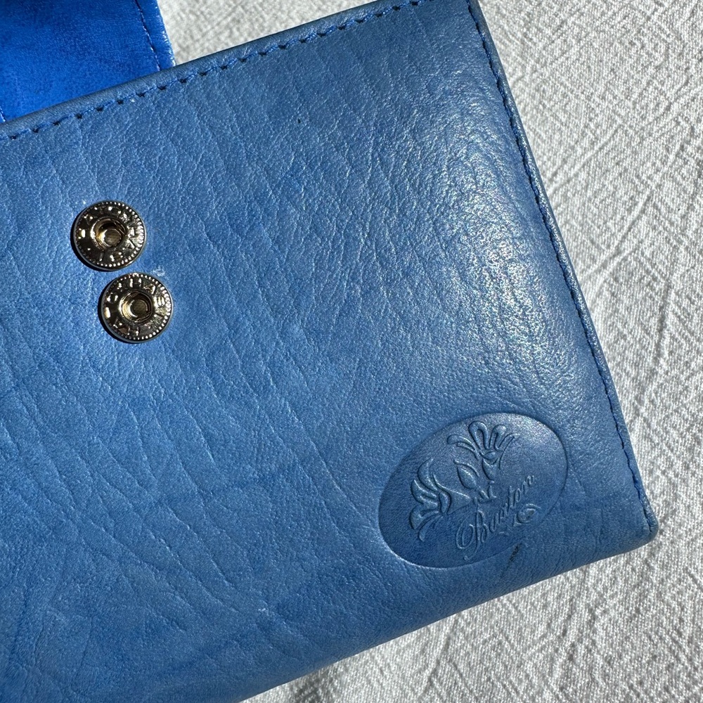 Classic Extra Roomy Organizer Blue Leather Wallet Buxton Heiress Double Cardex - Picture 8 of 8